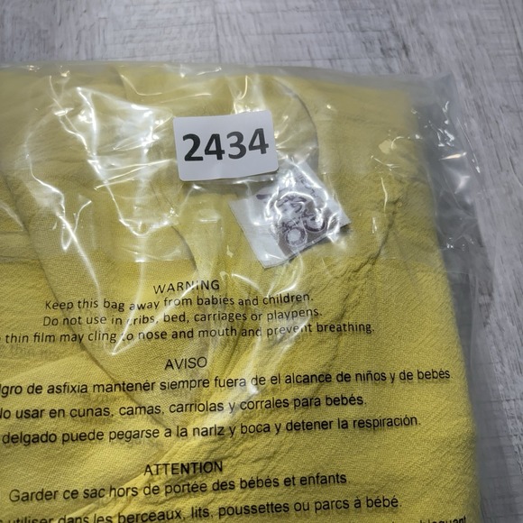 Oh My Gauze Top Women's 3 Yellow Asymetric No Size Tag Check Boho Lagenlook - Picture 10 of 10